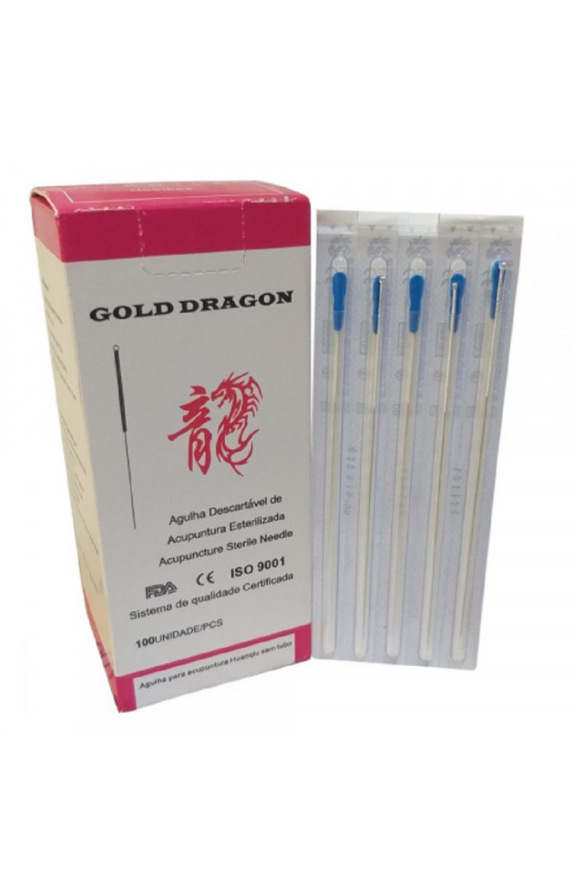 Agulha Gold Dragon Individual 0,30x75mm com 100 unid