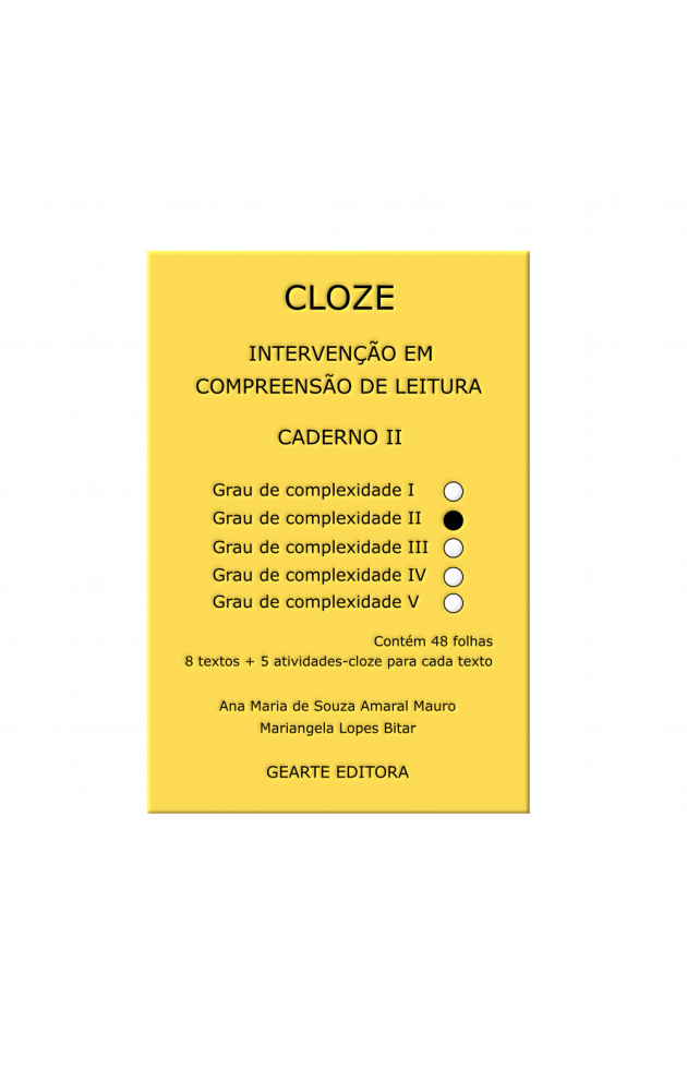 Cloze II-  Intervenção em Compreensão de Leitura