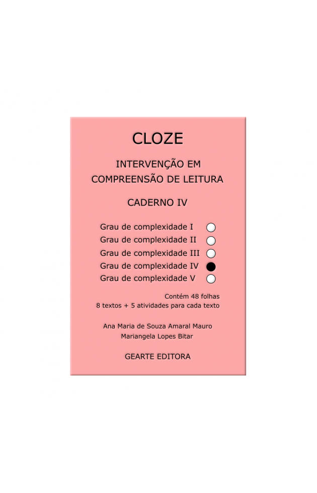Cloze IV -  Intervenção em Compreensão de Leitura