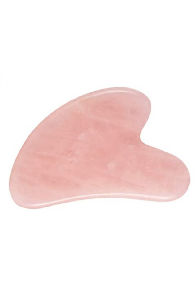 Gua Sha Espátula de Quartzo Rosa