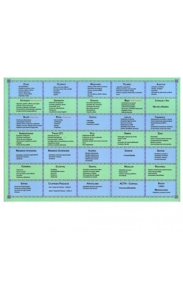 Mapa Cartografia Auricular Francesa - 2