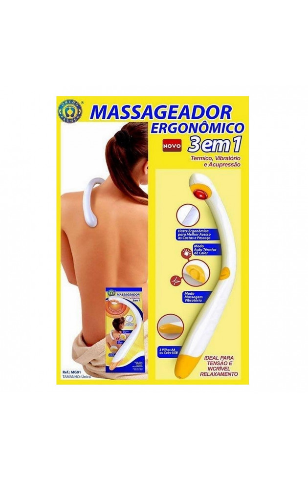 Massageador Térmico, Vibratório e Acupressão  3 em 1 Ortho Pauher