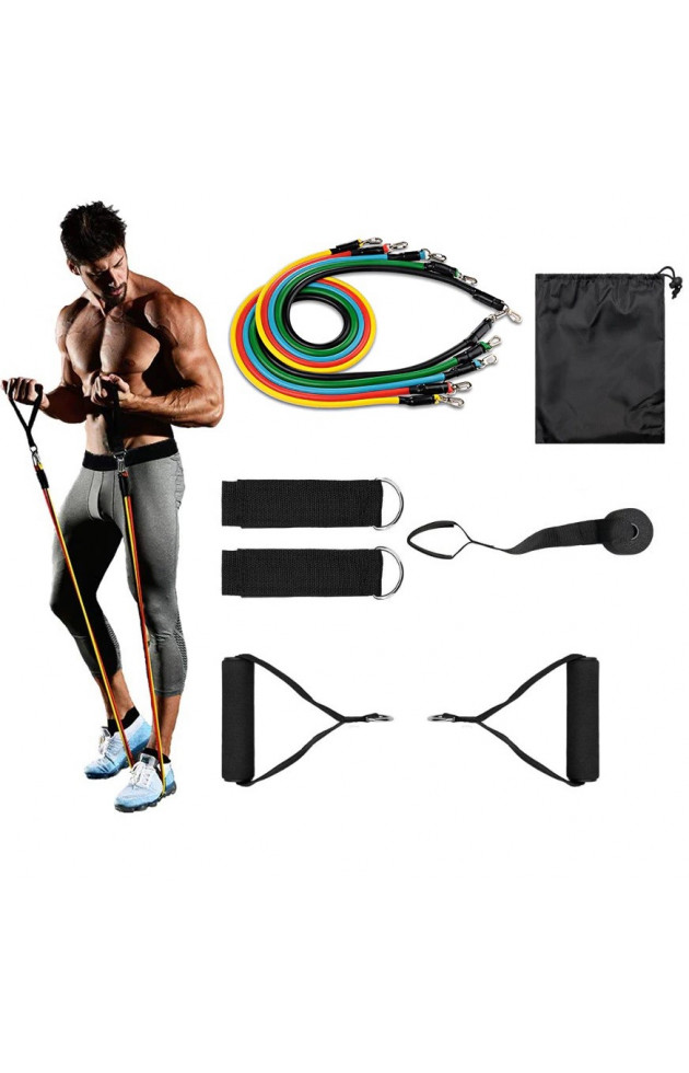 Kit de Elásticos Tubing e Extensor Power Resistance Band