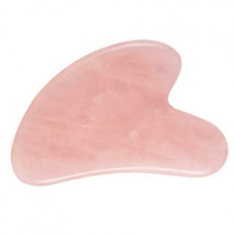 Gua Sha Espátula de Quartzo Rosa